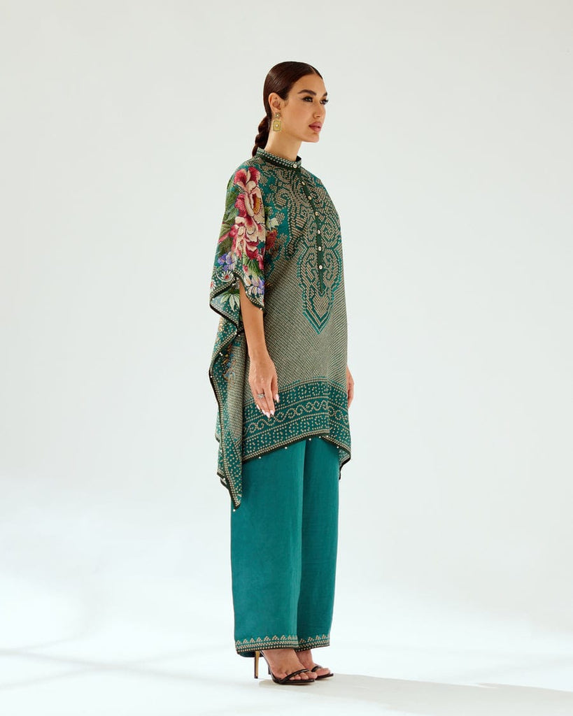 Green Kaftan Set HSC-0010