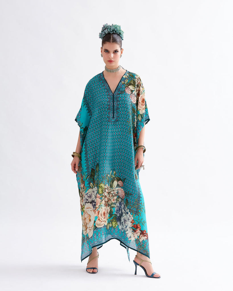 Jade Blue Kaftan HLK-0048
