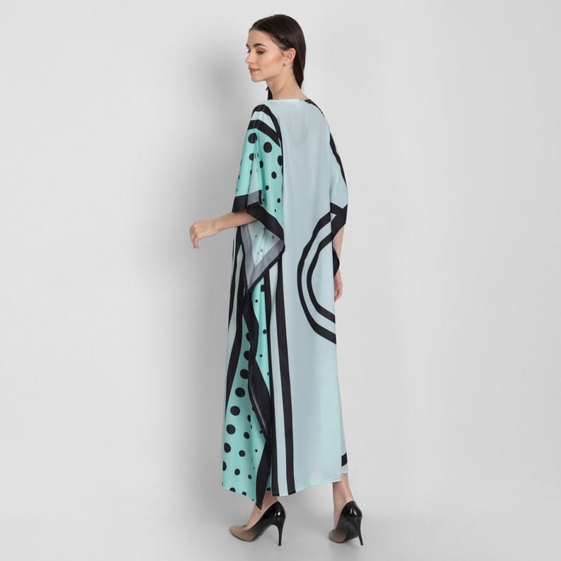 Powder Blue Kaftan HSK-0013