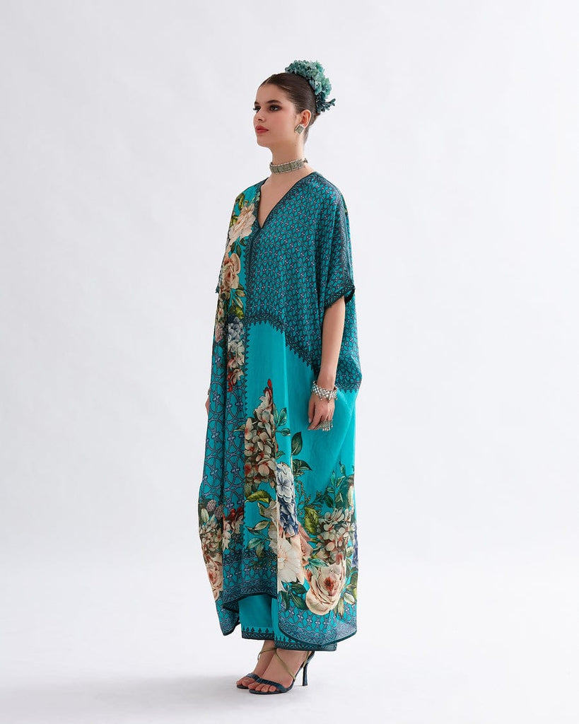Jade V Neck Kaftan Set HVF-0003