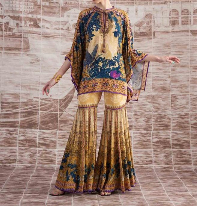 Mustard Sharara Set HMAY-0029