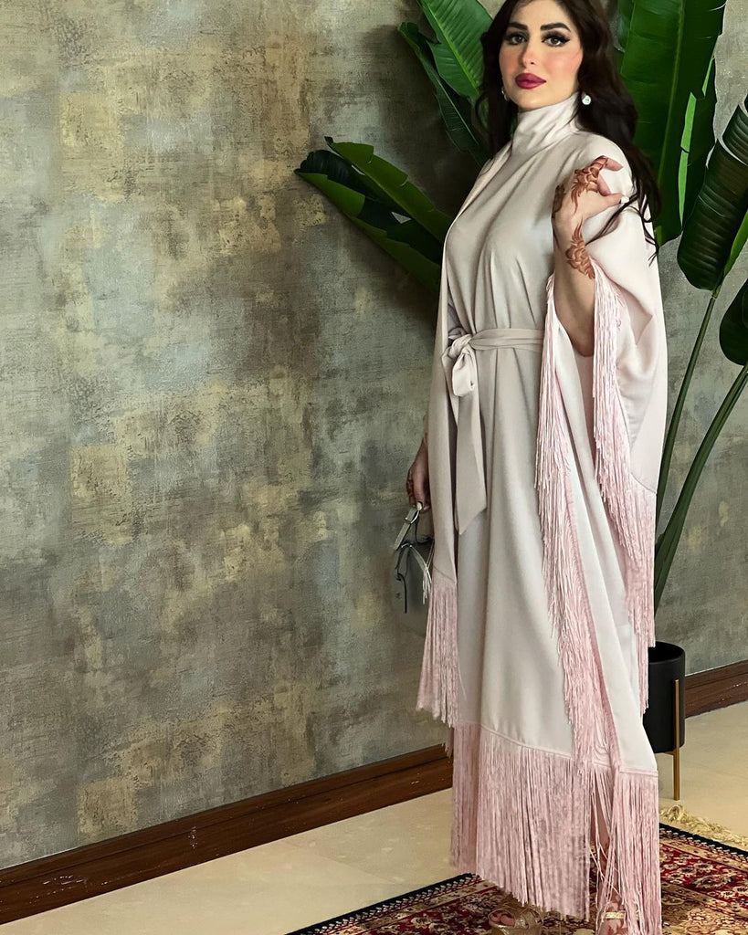 Pink Tussel Kaftan HLK-0089