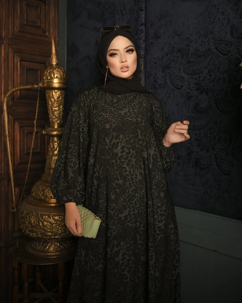 Cheetah Self Abaya HAC_0050