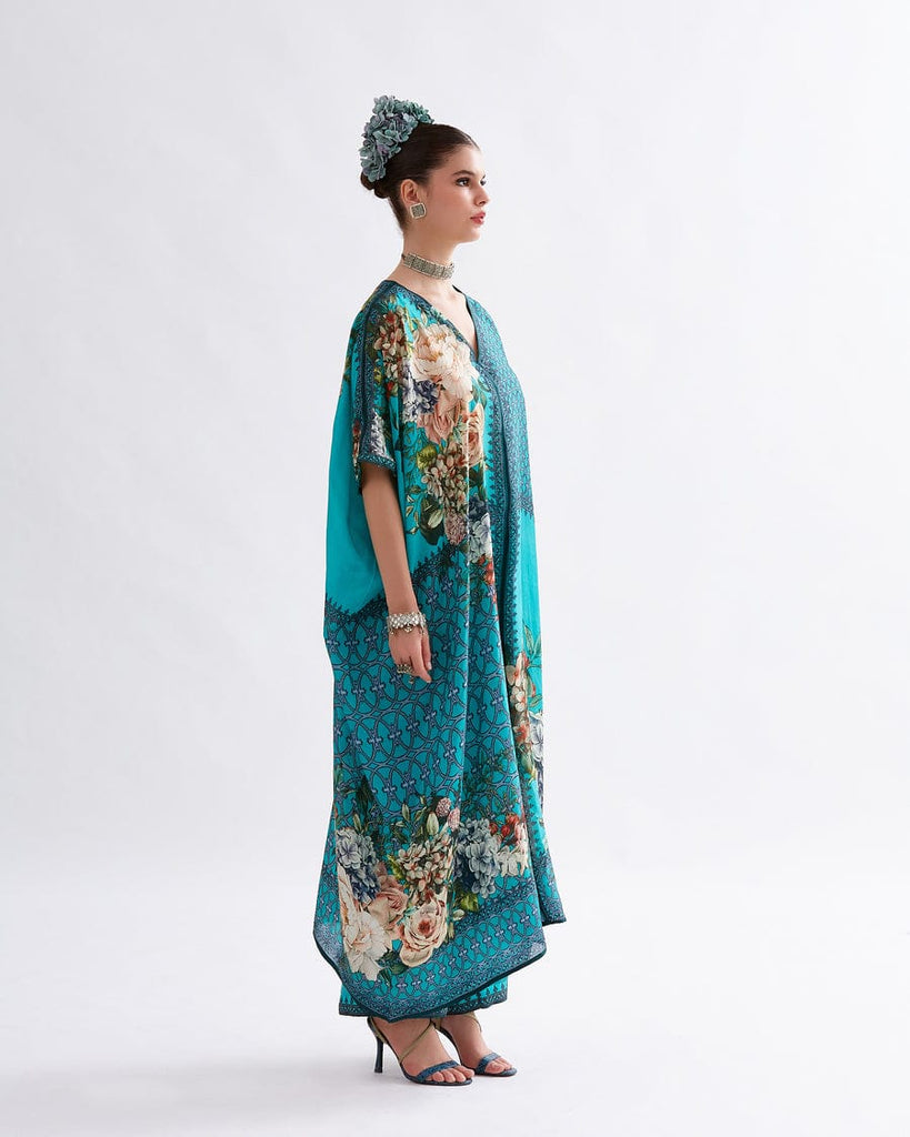 Jade V Neck Kaftan Set HVF-0003
