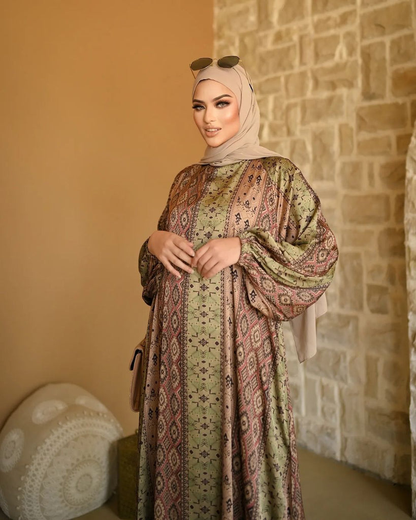 Shades Of Green Abaya HAC_0151