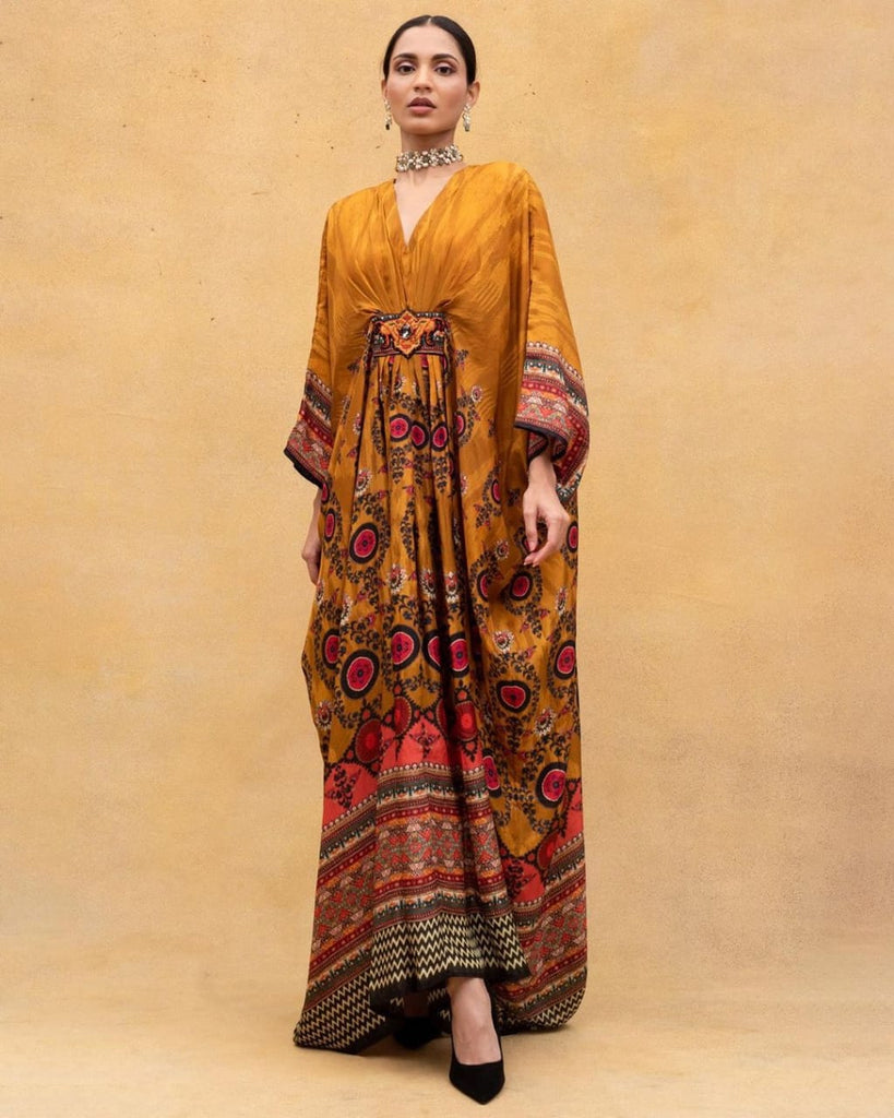 Mustard Kaftan HNK-0018