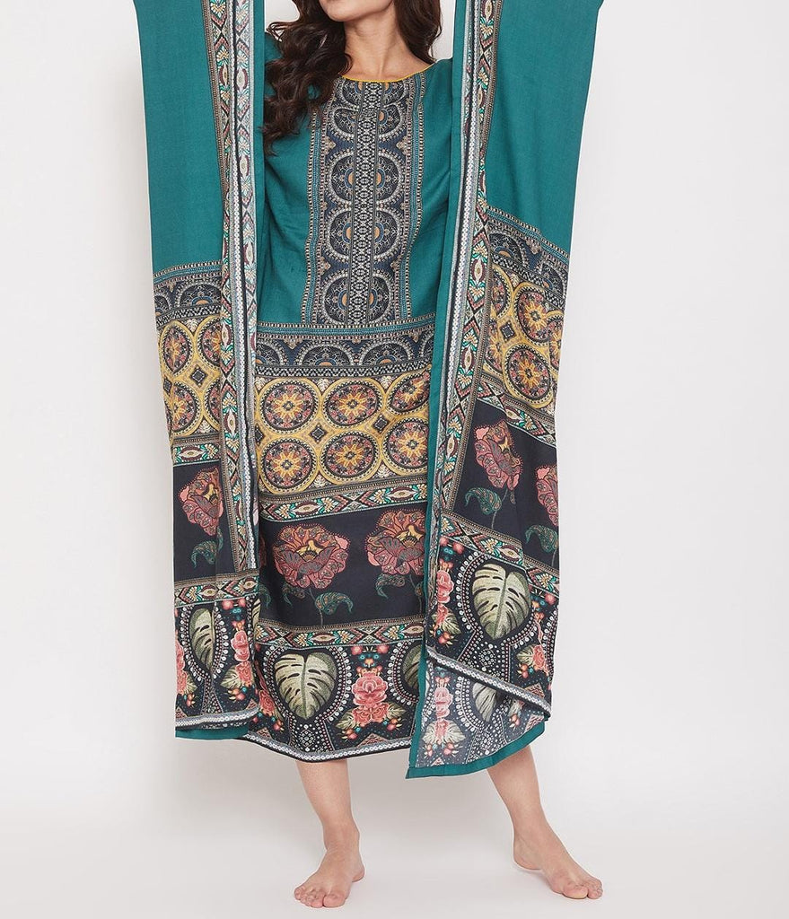Teal Kaftan HLK-0007