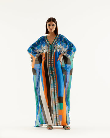 Blue- Multi RR Kaftan HLK-0175