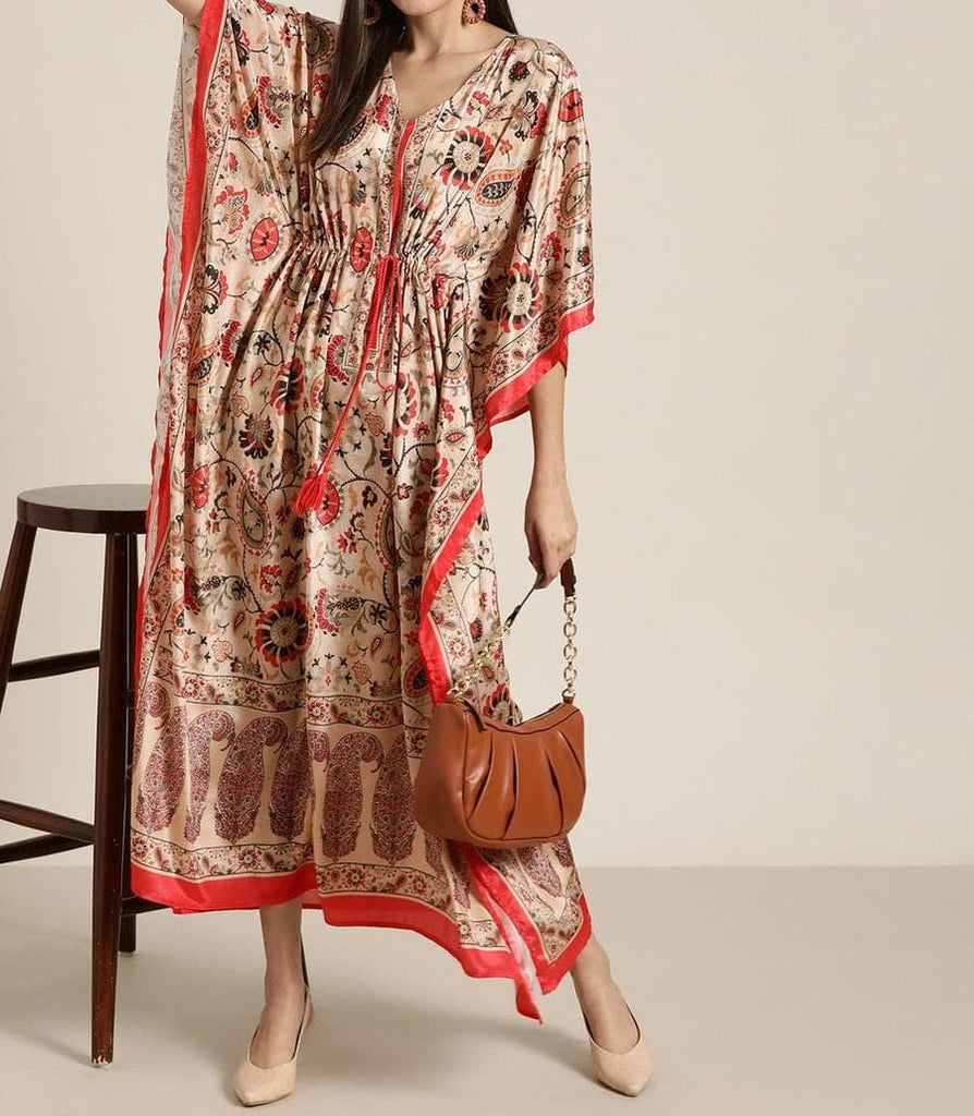 Silk Floral Kaftan HEK-0007