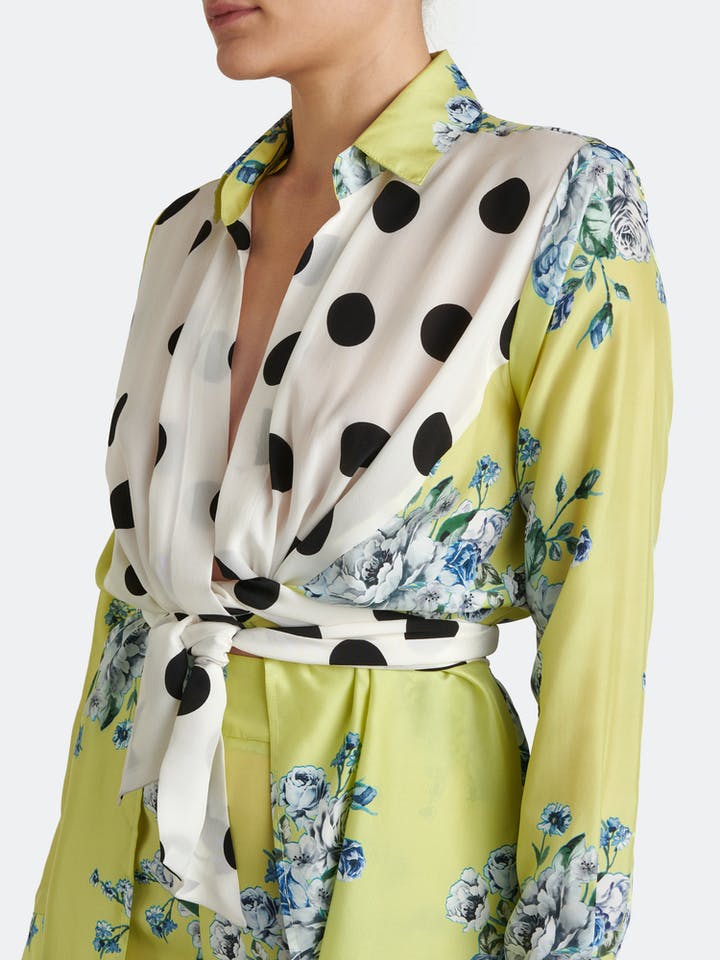 Green Floral Polka HWD-0006