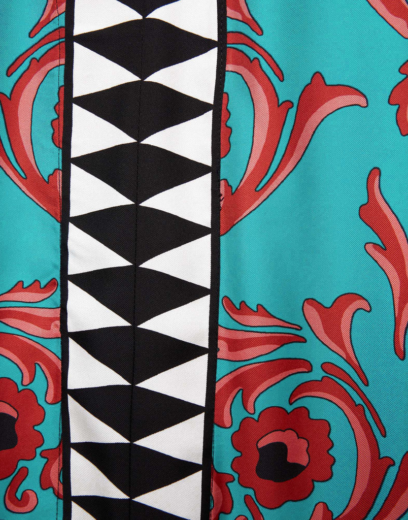 Geometric Floral Long Dress HWD-0064