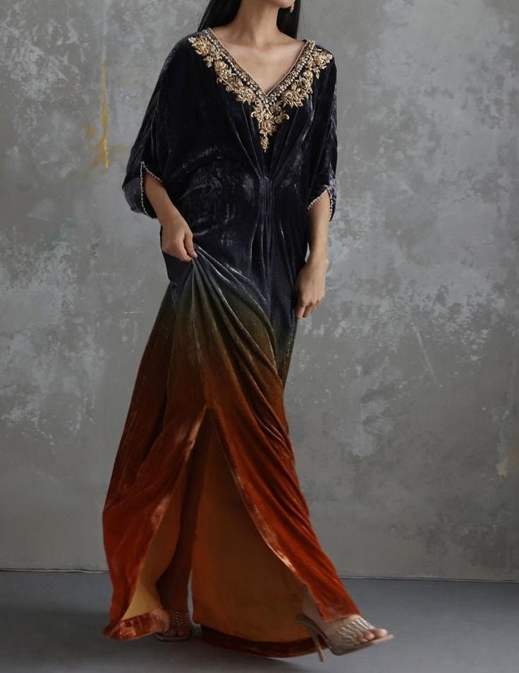 Emerald Kaftan velvet