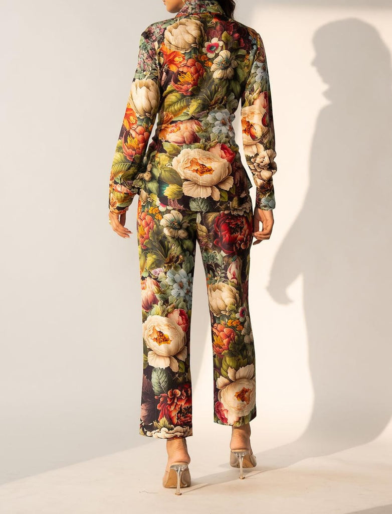 Printed Silk With Front Tie Up