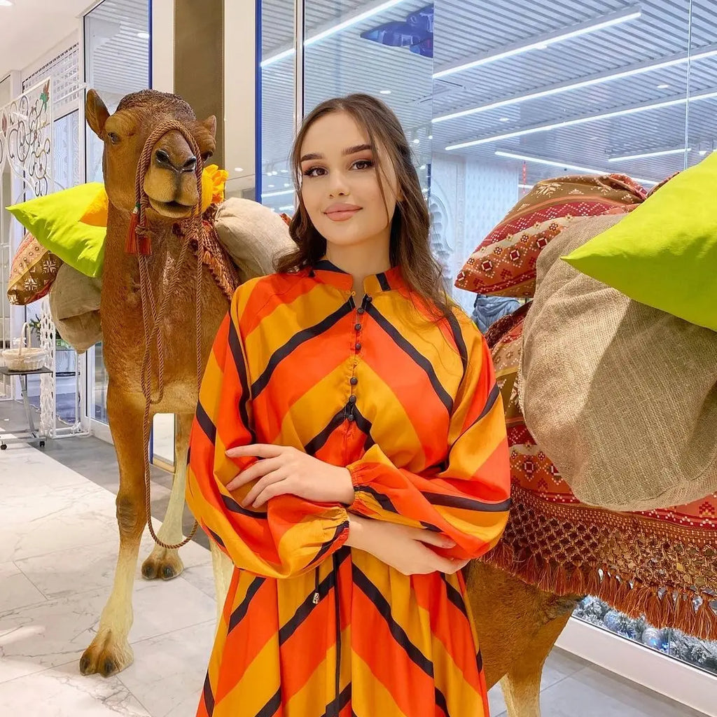 Orange Lines Long Shirt HSC-0037