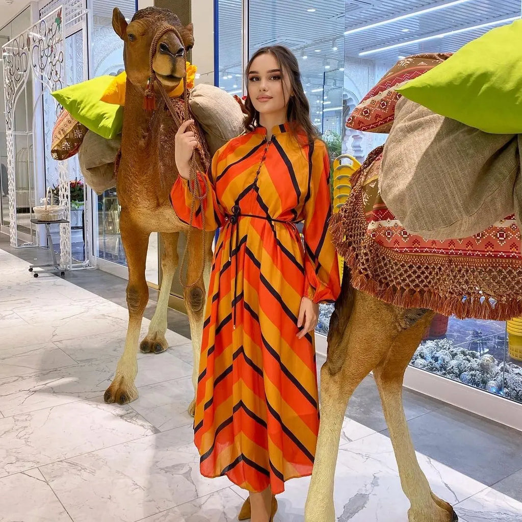 Orange Lines Long Shirt HSC-0037