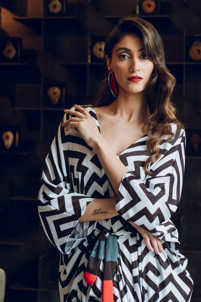 Geometric multi Kaftan HLK-0127