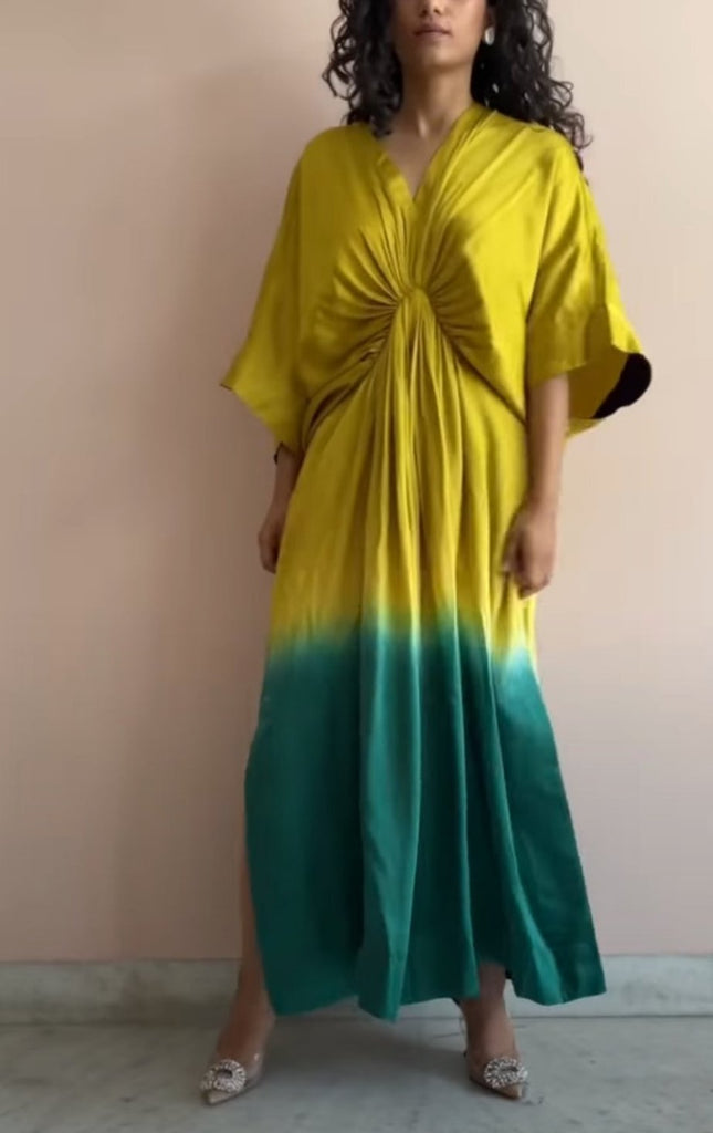 Tiedye Kaftan Green HLK-0036