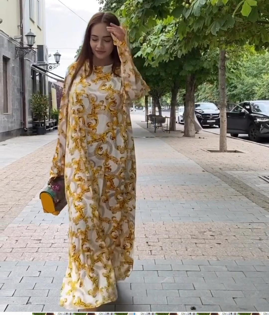 Baroque Yellow Kaftan