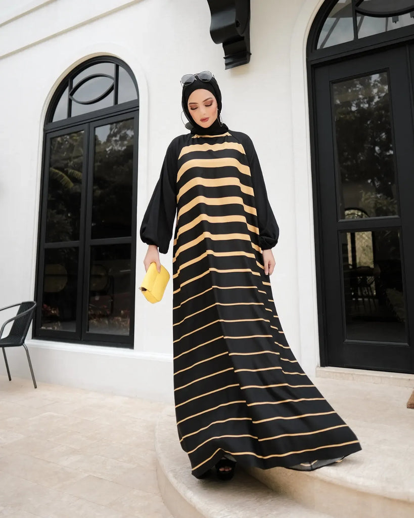 Yellow Lines Abaya HAC_0174
