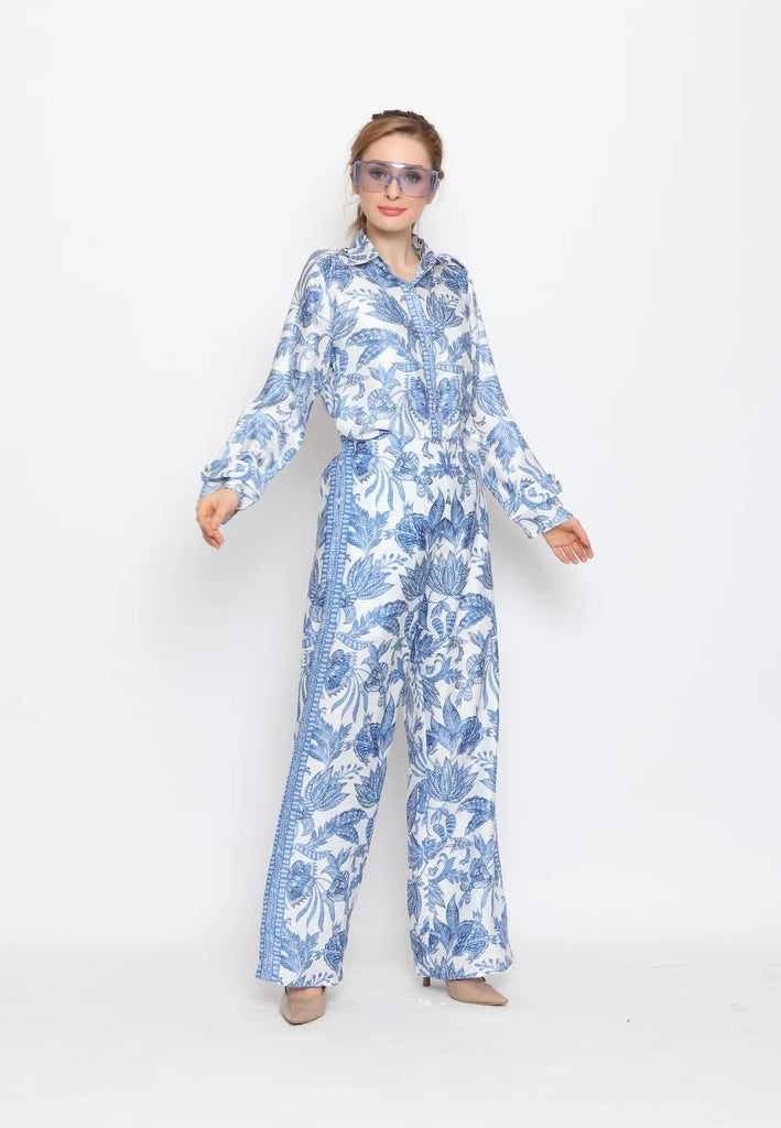 Blue Tiles Pant Set HCS-0015