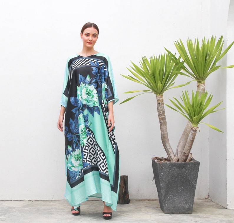 Floral Silk Kaftan HLK-0105