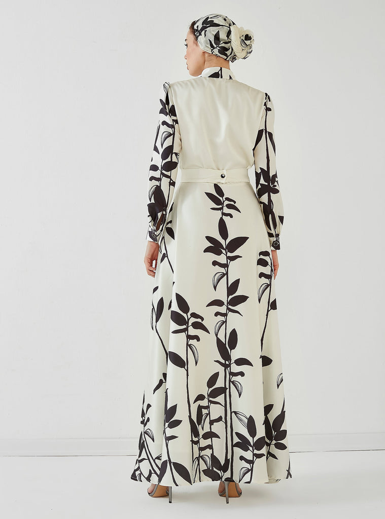 Black & White Abaya HAC-0013