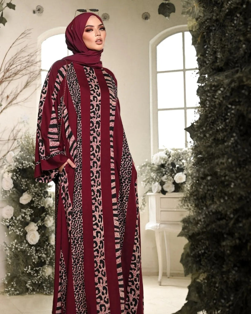 Cheetah Lines Abaya HAC_0048