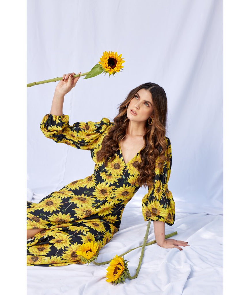 Sunflower Long Dress HWD-0035