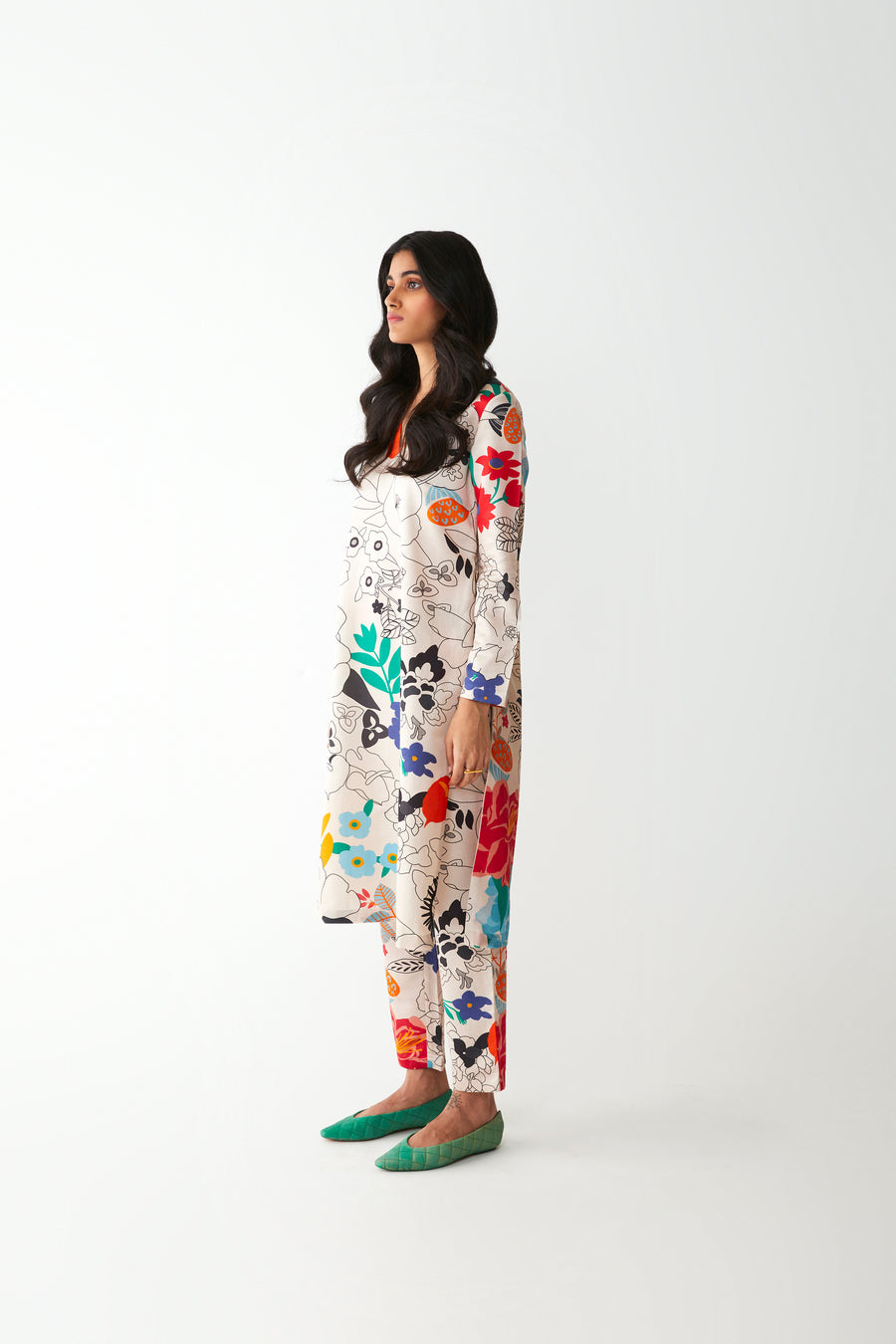 Floral Kurta Pant Set HED-0077