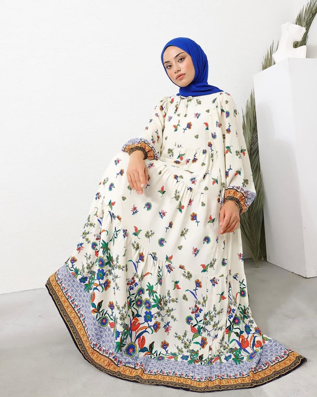 Floral Flaired Dress HLF-0013