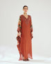Rust Teal Kaftan HSC-0006