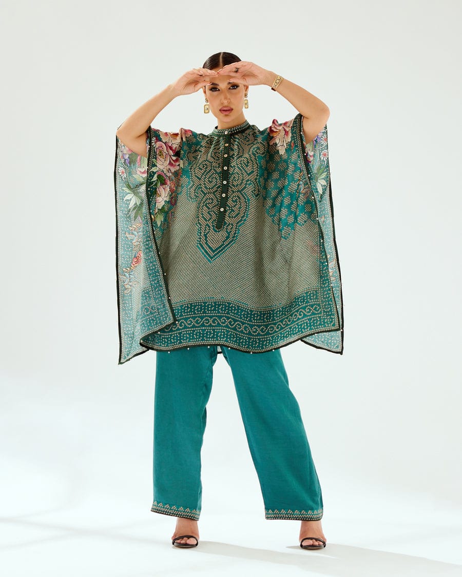 Green Kaftan Set HSC-0010