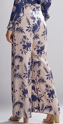 Peach & Blue Floral Pants Set HWD-0051