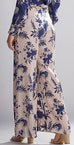 Peach & Blue Floral Pants Set HWD-0051