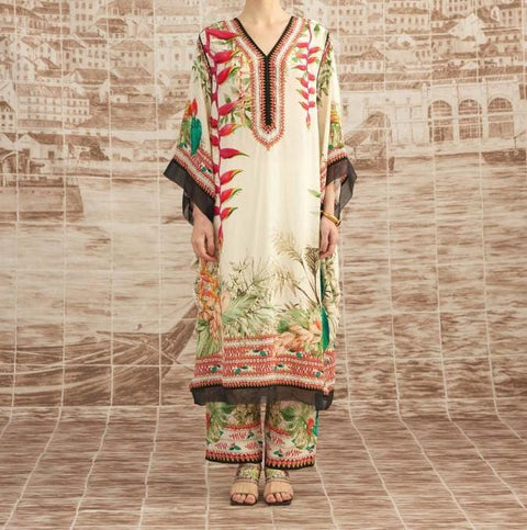 Beige Kaftan Set HMAY-0034