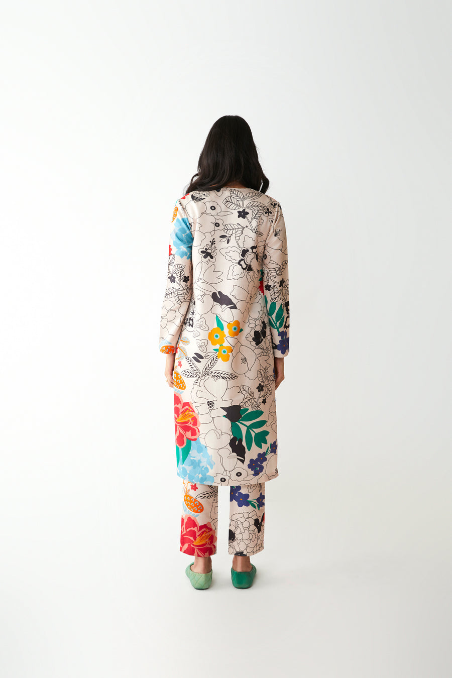 Floral Kurta Pant Set HED-0077