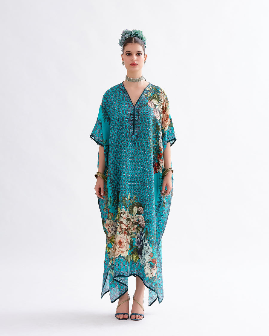 Jade Blue Kaftan HLK-0048