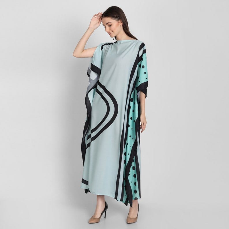 Powder Blue  Kaftan HSK-0013