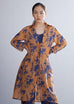 Orange & Blue Floral Dress HWD-0049