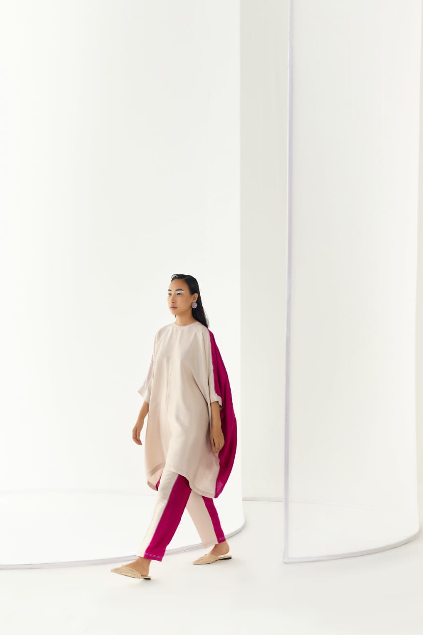 Double Shade Kaftan Set HCS-0019