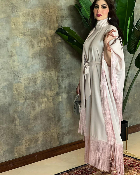 Pink Tussel Kaftan HLK-0089