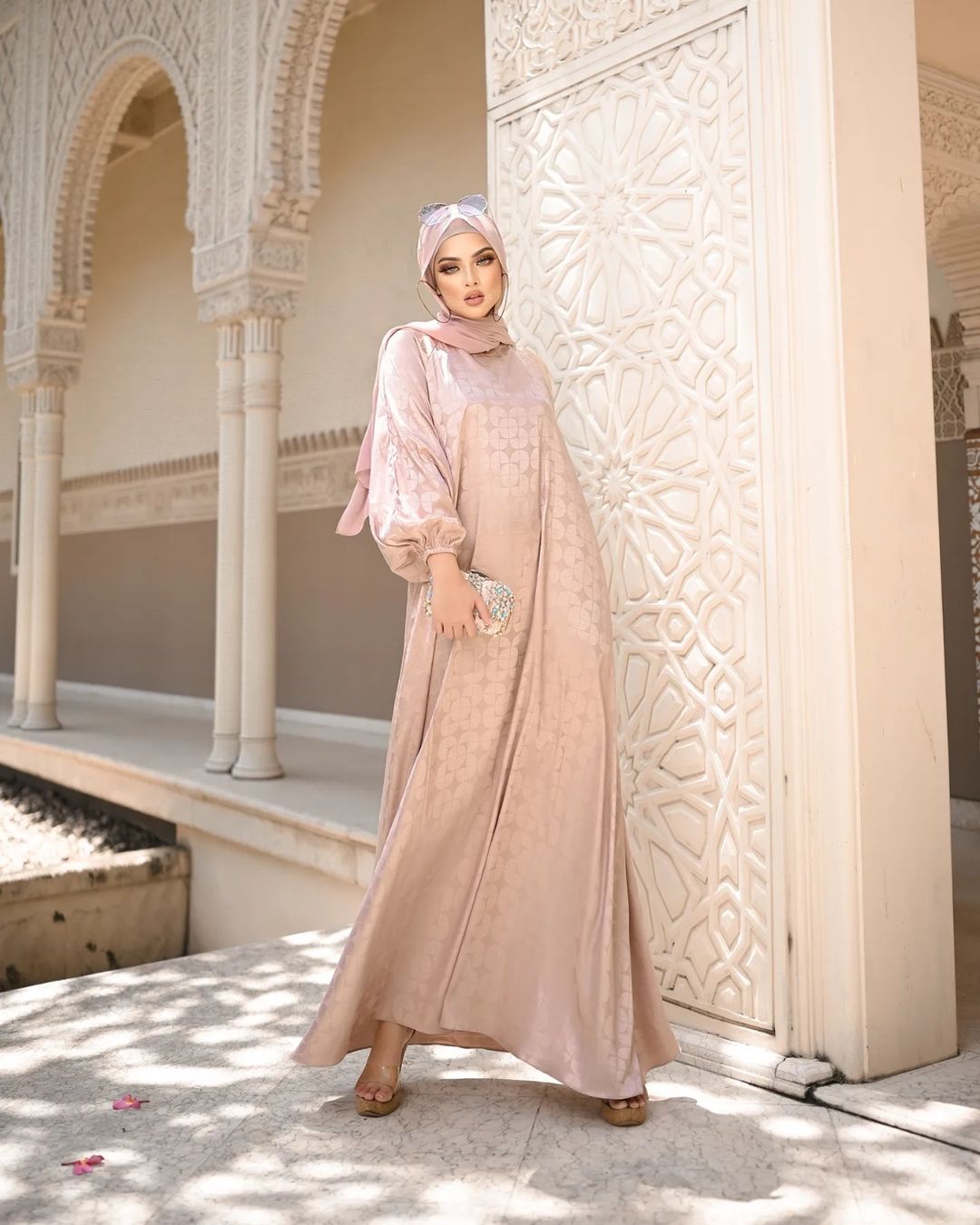 Peach Pink Abaya HAC_0129