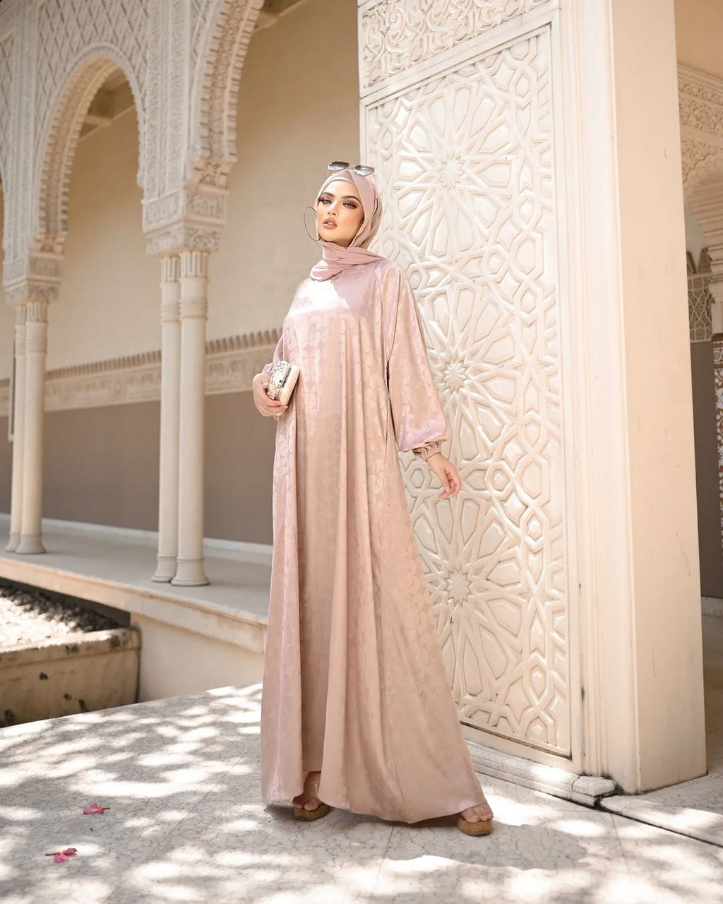 Peach Pink Abaya HAC_0129