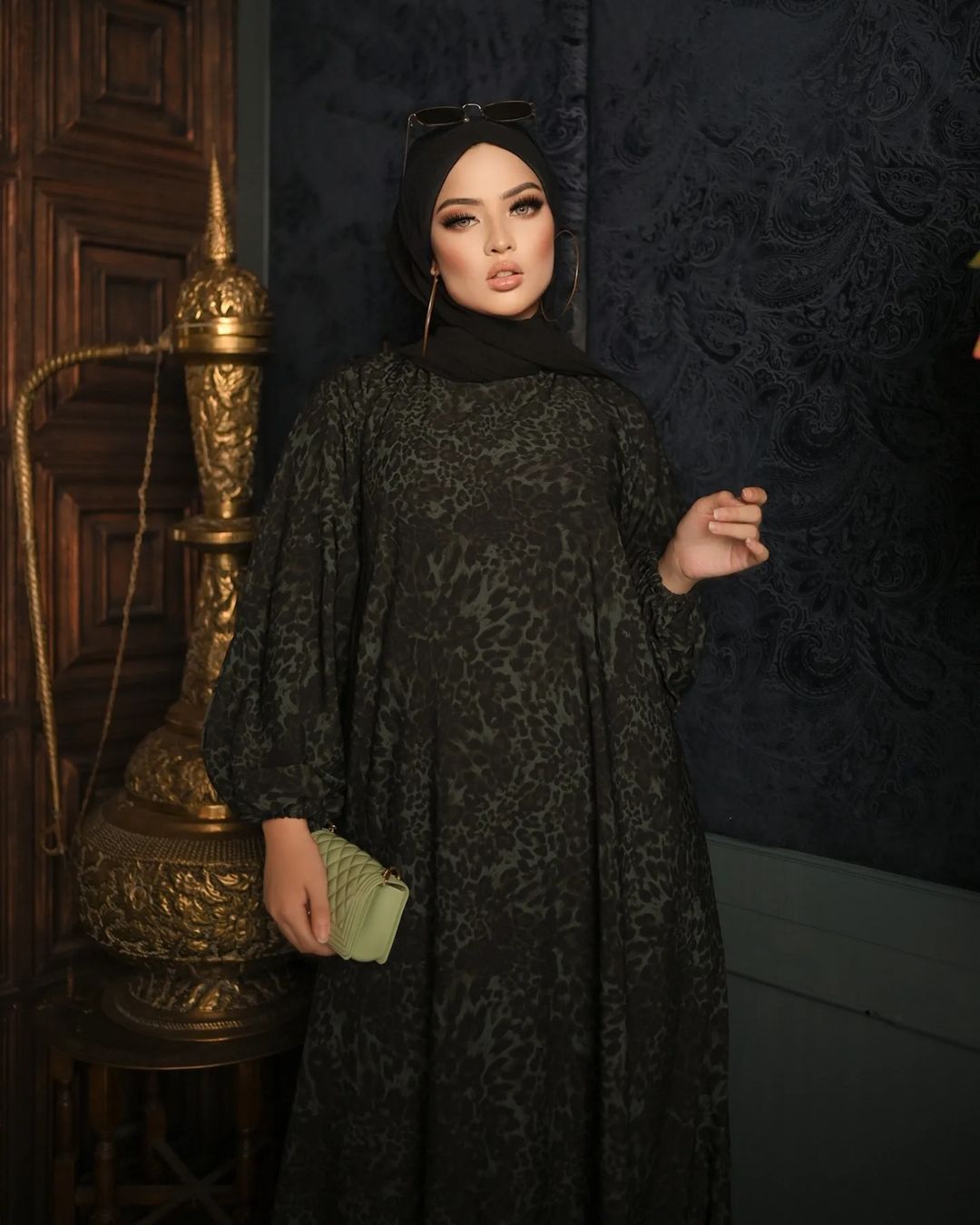 Cheetah Self Abaya HAC_0050