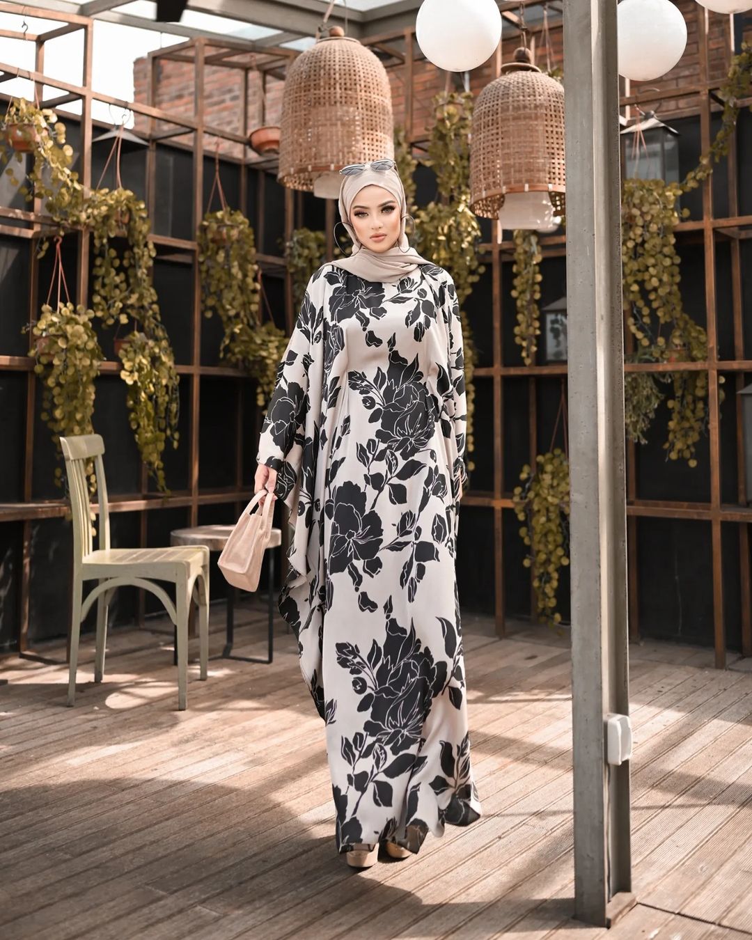 Floral Kaftan Abaya HAC_0067