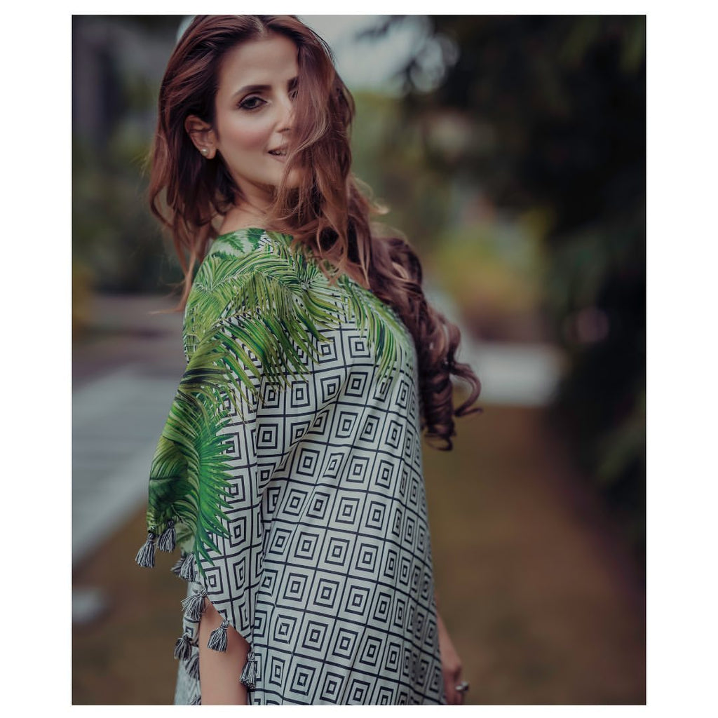 Tropical Leaf Kaftan HLK-0193