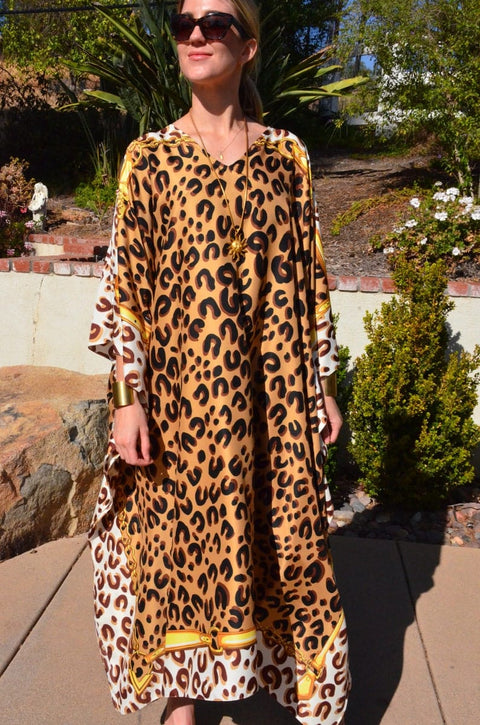 Leopard Print  Kaftan HSK-0010
