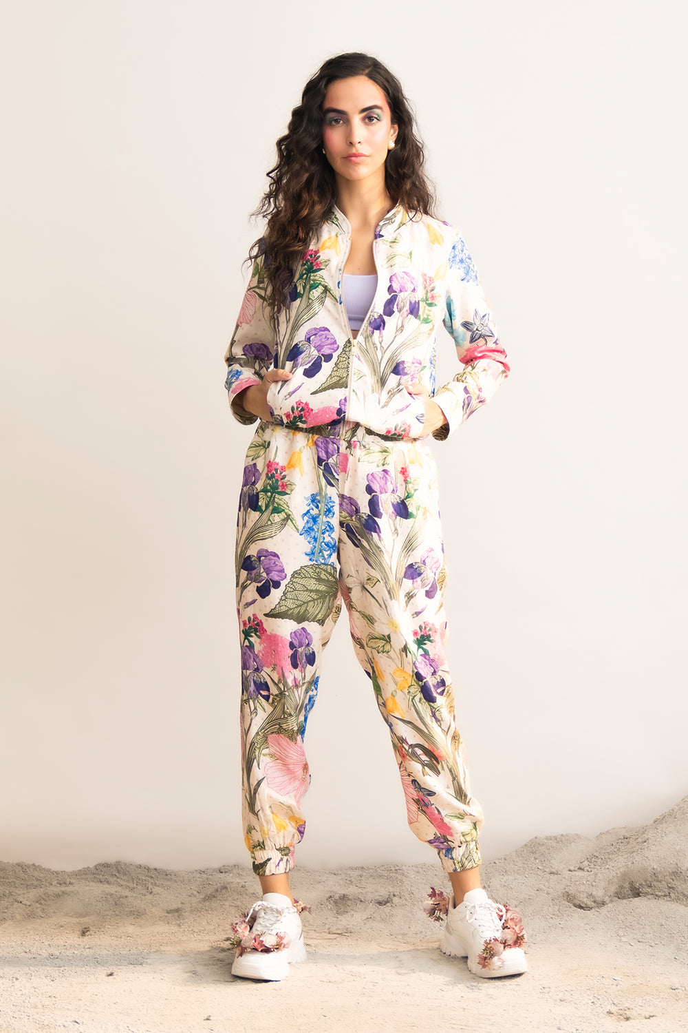 Floral Bomber Jacket Set HCS-0049