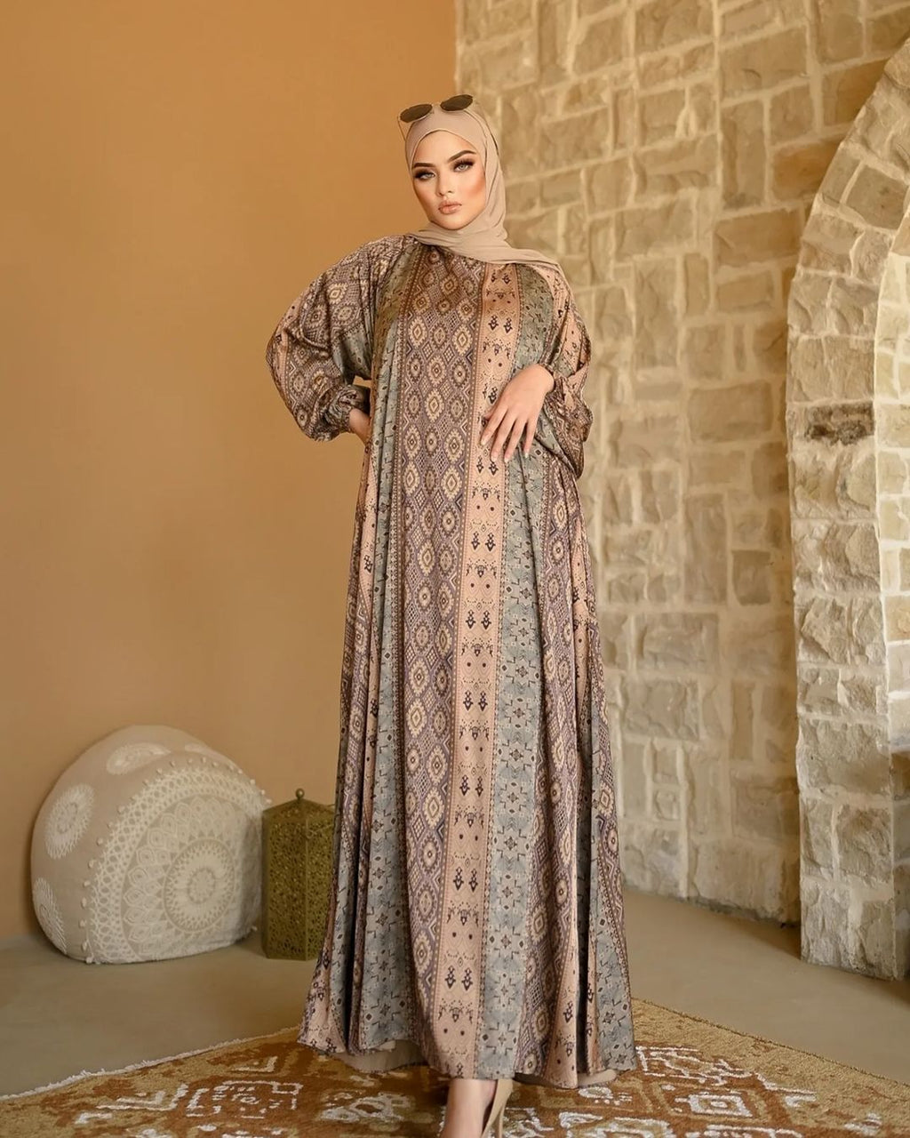 Shades of dark Green  Abaya HAC_0150