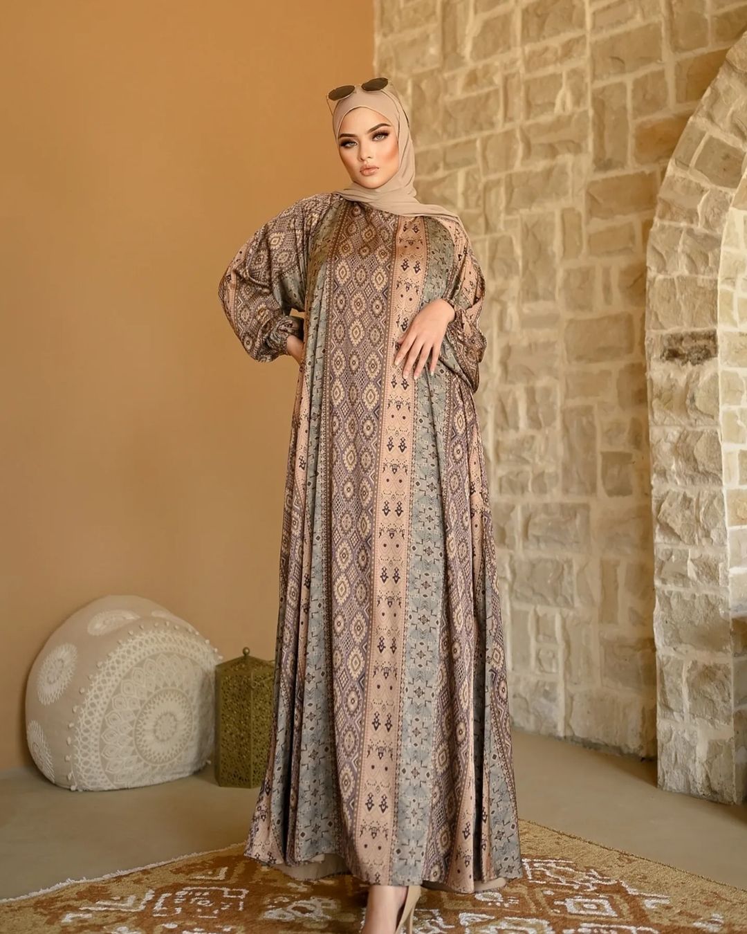 Shades of dark Green  Abaya HAC_0150